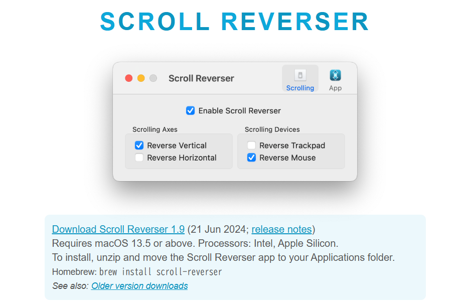 Scroll Reverser